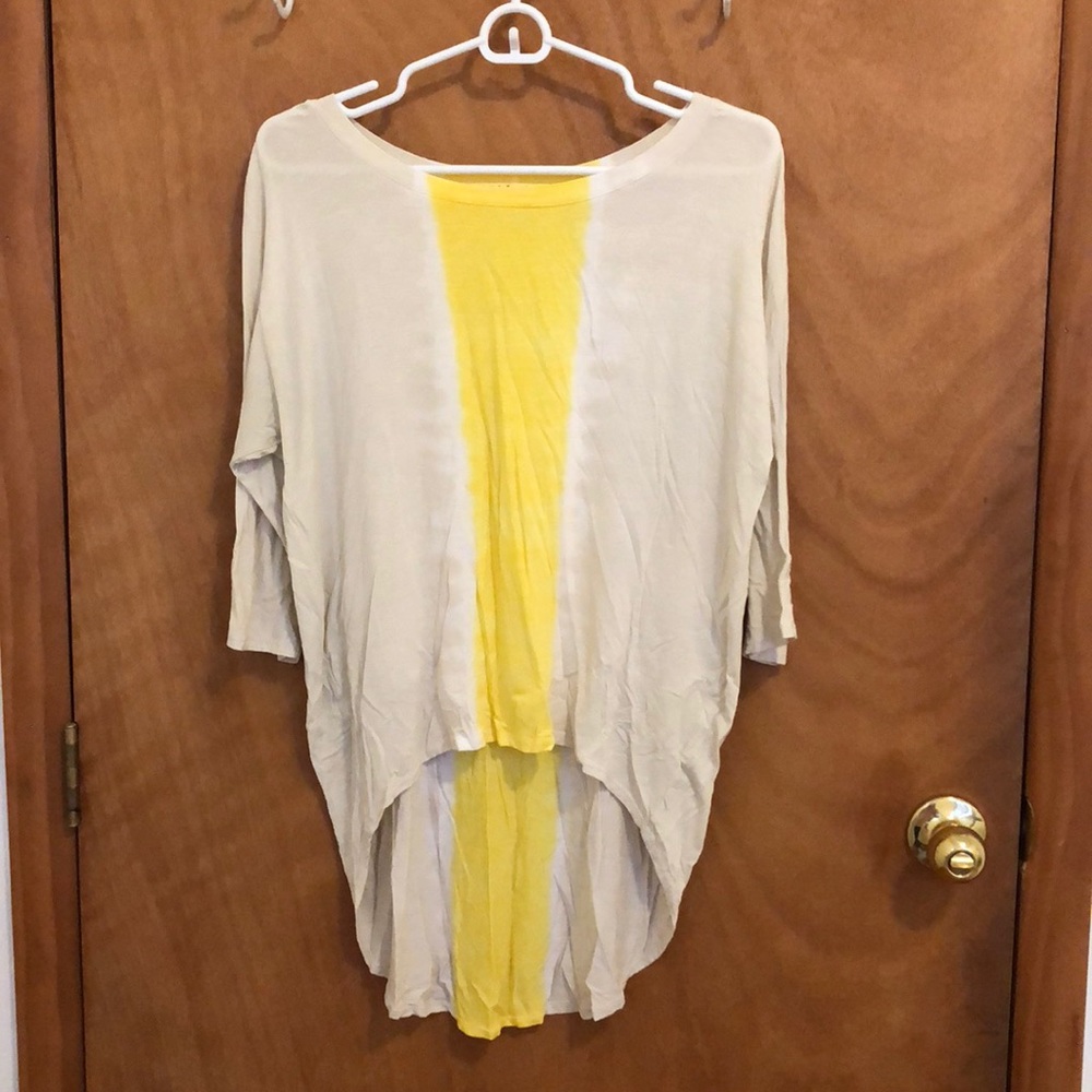 Michael Stars 3/4 Sleeve Tie-Dye Top